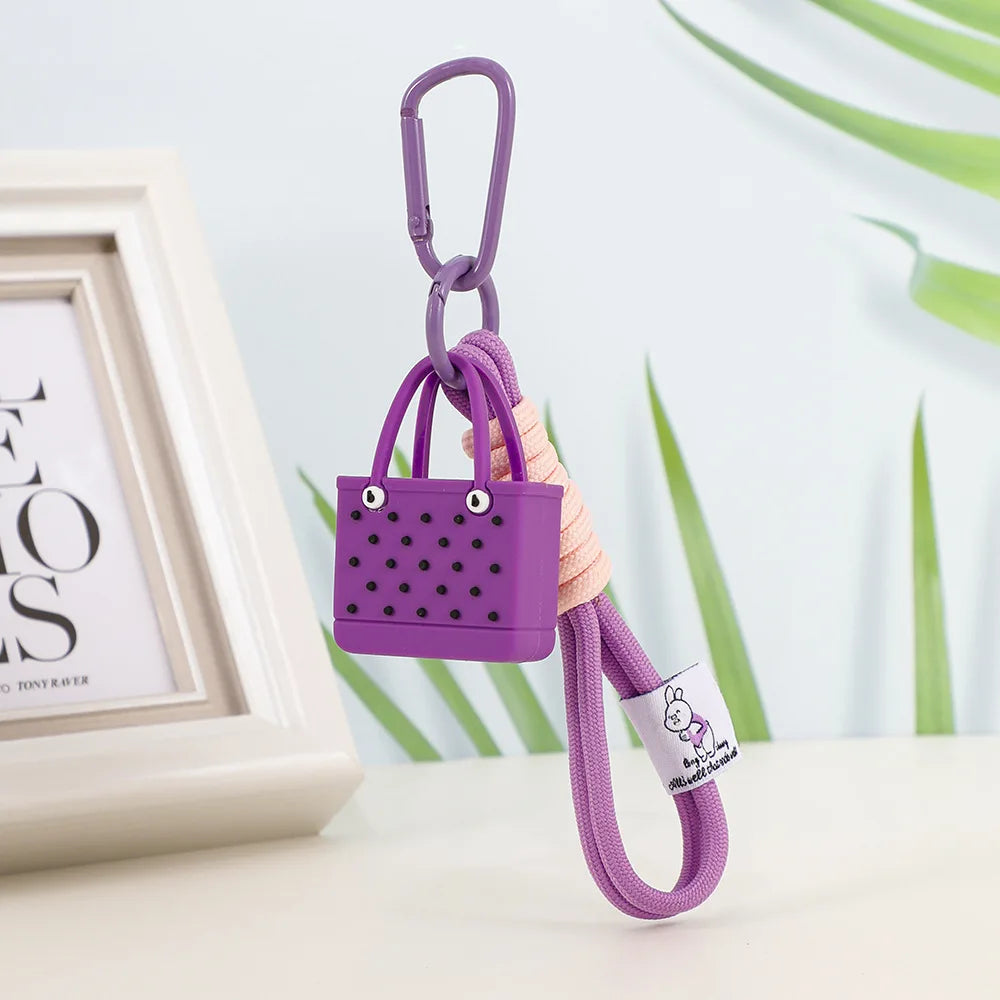 Porte-clés de sac de plage de Simulation de mode, pendentifs de sac pour femmes, pendentif Bogg, breloque de sac, accessoires de portefeuille - Tropibag