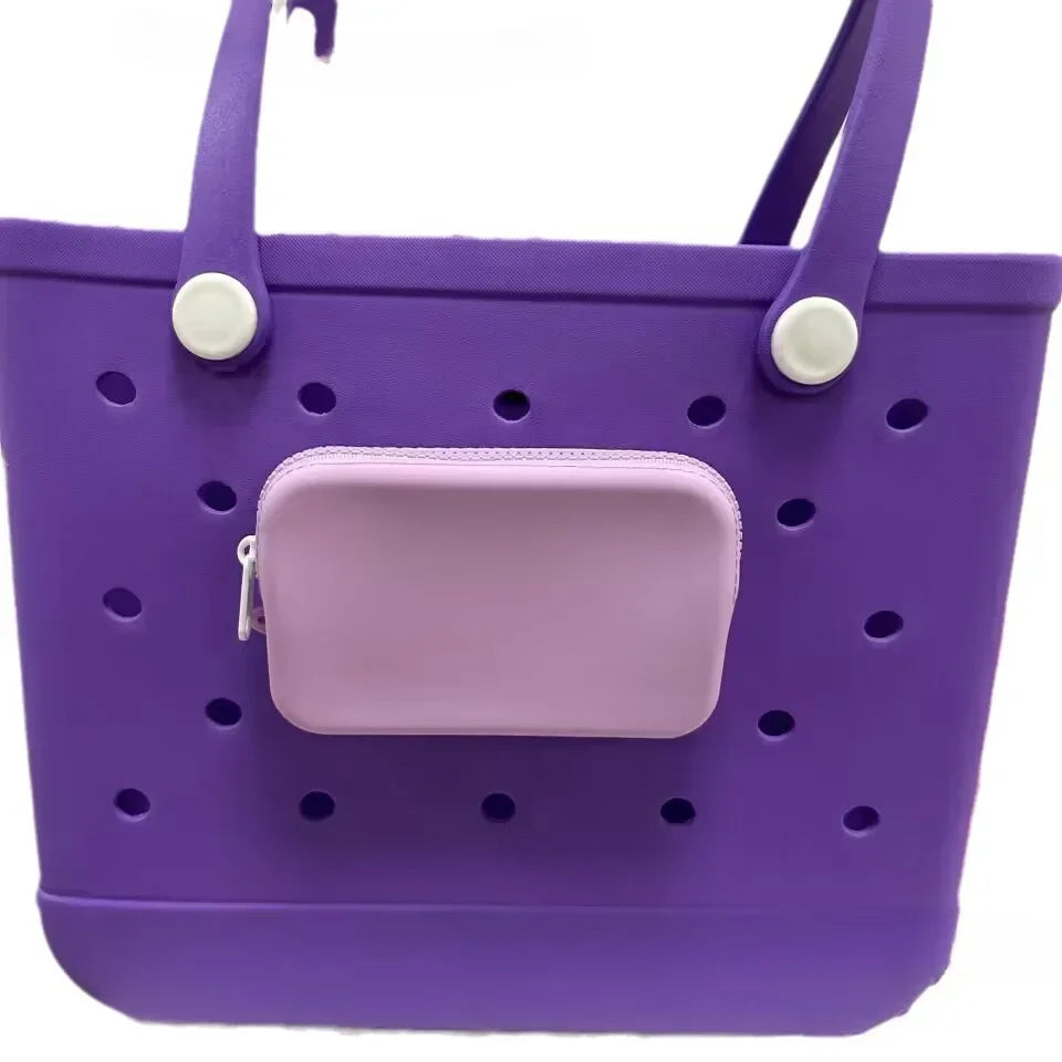 Portefeuille en Silicone, sac de plage, sac de rangement à main, panier EVA pendentif - Tropibag