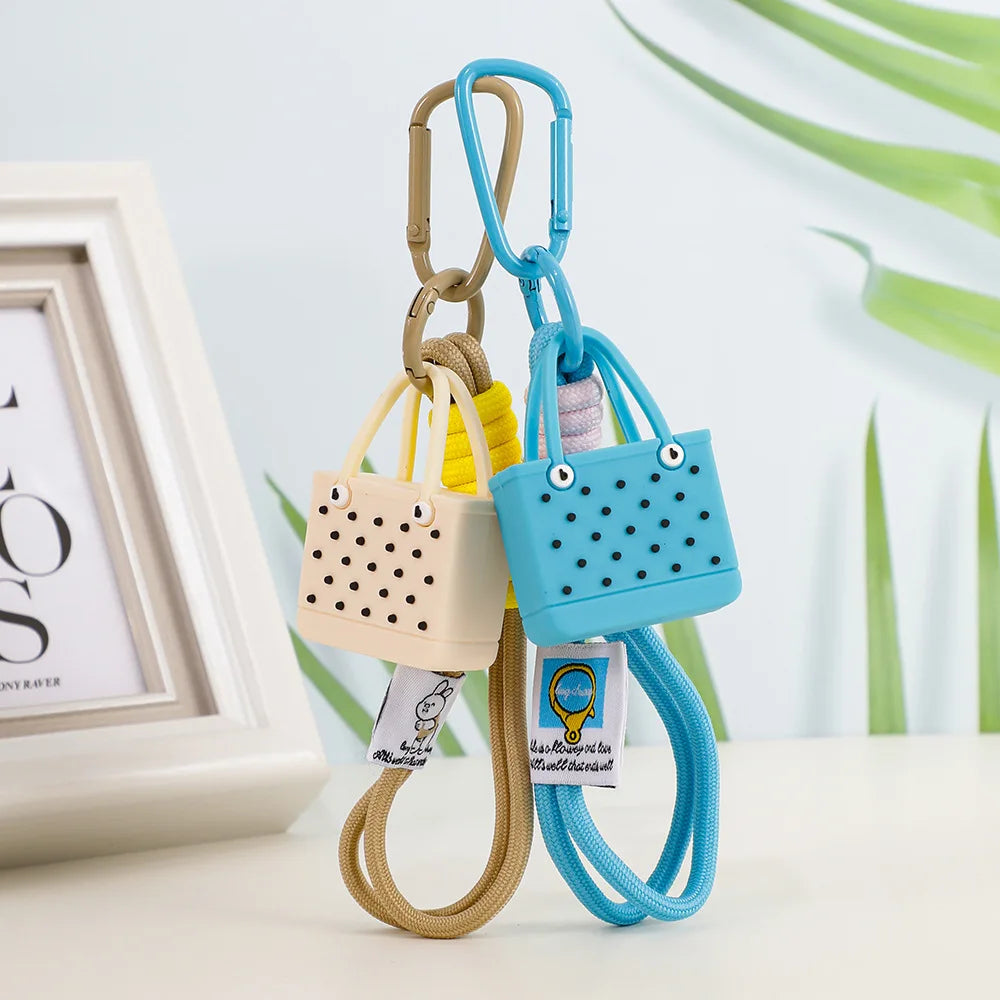 Porte-clés de sac de plage de Simulation de mode, pendentifs de sac pour femmes, pendentif Bogg, breloque de sac, accessoires de portefeuille - Tropibag