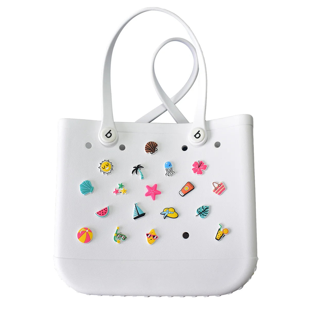 Boucles de Sac à Breloques de Plage , Accessoires de Bricolage, Tasse de Pastèque, Verre de Cocotier, 18 Pièces/Lot, Série d'Été - Tropibag