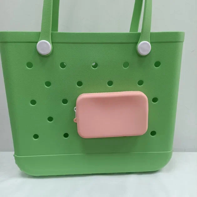 Portefeuille en Silicone, sac de plage, sac de rangement à main, panier EVA pendentif - Tropibag