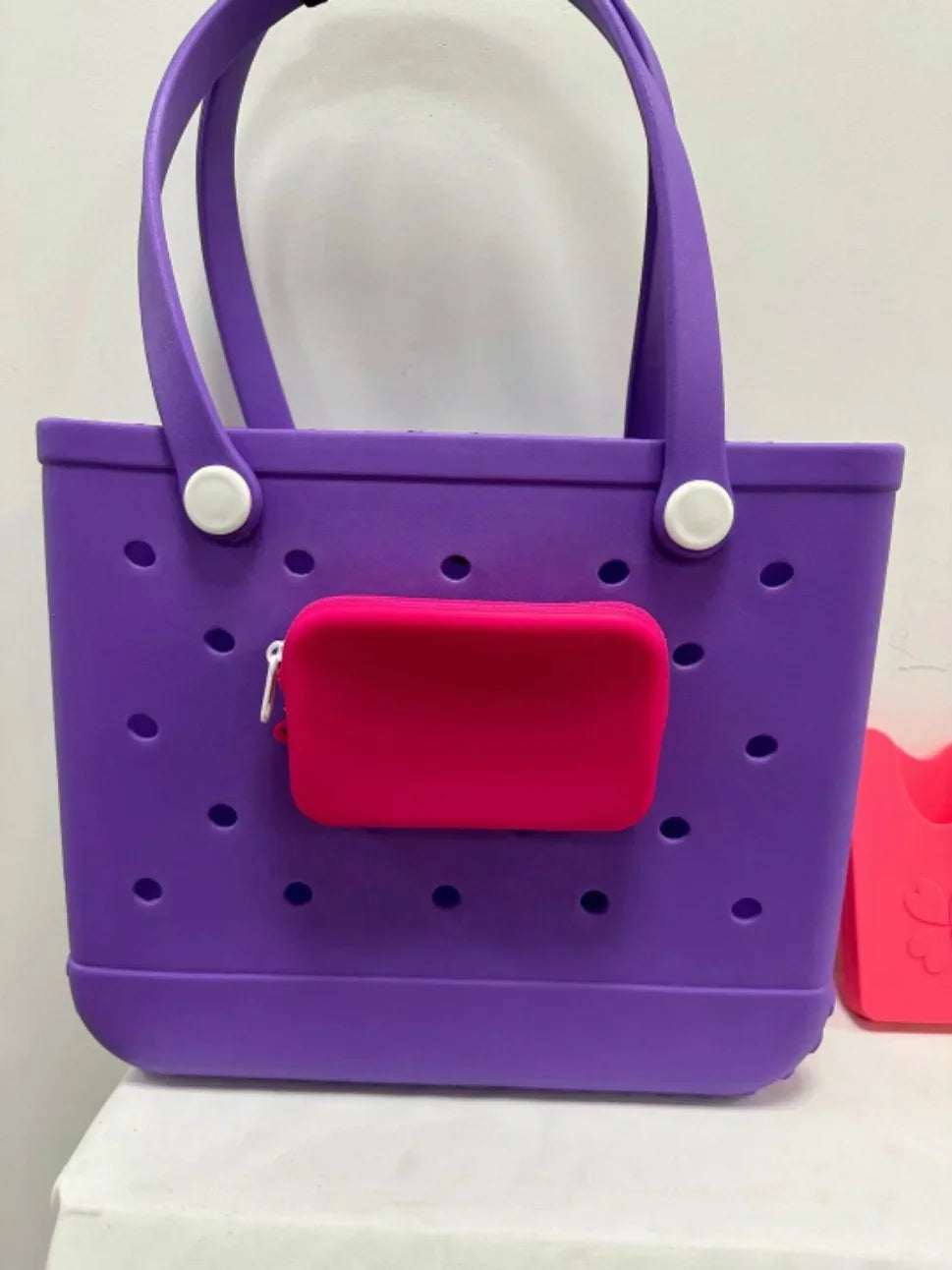 Portefeuille en Silicone, sac de plage, sac de rangement à main, panier EVA pendentif - Tropibag